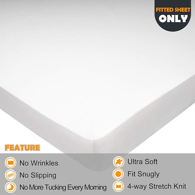 Soft Stretch King Size Fitted Sheet Only - Image 2