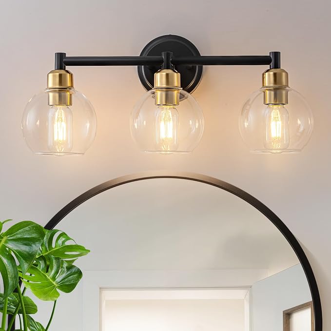 Bathroom Light Fixtures, 3-Light Modern Bathroom Vanity Light, Adjustable by Yezgge