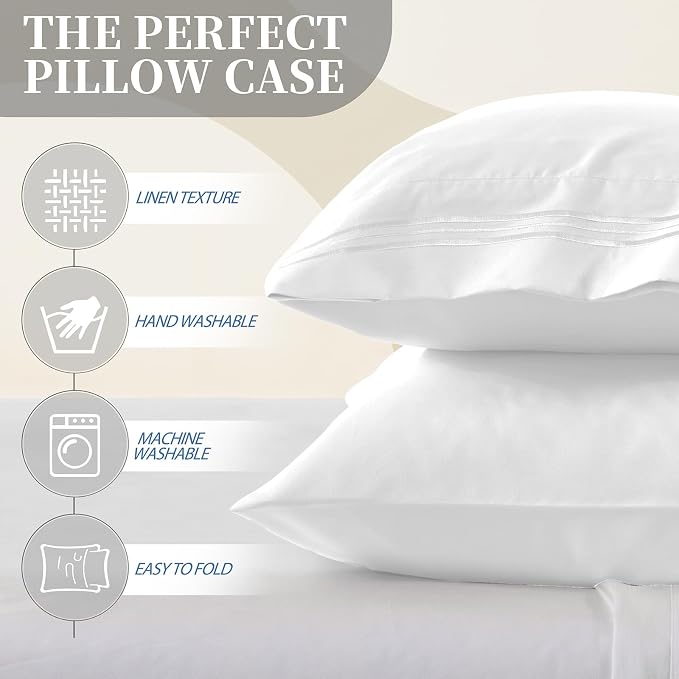 Vonty 2 Pack Queen Pillow Cases - Image 2