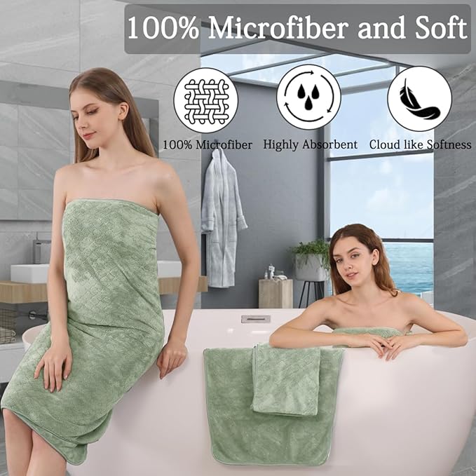 Ycosy Extra Large Bath Towels Set 35x70 Inches - Image 3