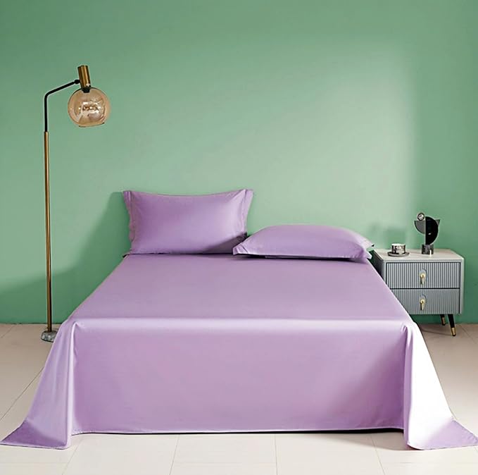 Full Size Flat Sheet Only, Soft 300 Thread Count 100% Cotton Sheets, Cooling & - Image 2