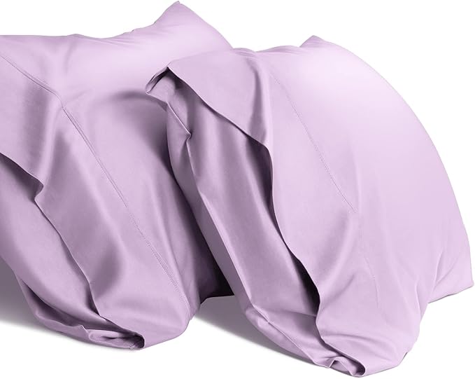 WishSmile Cooling Queen Pillowcases Set of 2 Breathable Cool Silky Soft Rayon by WishSmile