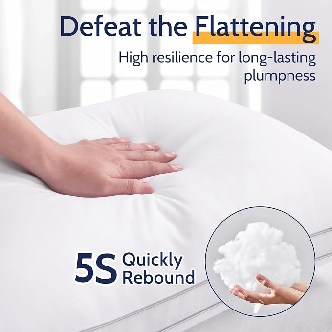ROUMEA Pillows Standard Size Set of 2, Bed Pillows - Image 5