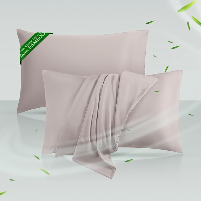 Cooling Pillowcases King Size Set of 2, Viscose Derived from Bamboo by HOTSLEEPERSHEETS