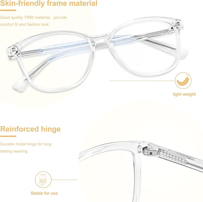 Madison Avenue Blue Light Blocking Glasses Anti Eyestrain UV Glare Blue Light - Image 4