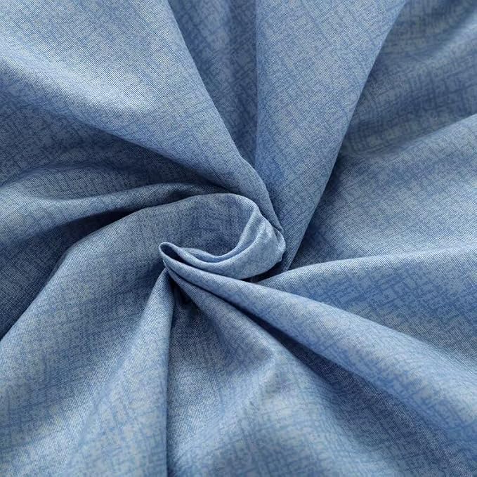 OAITE Duvet Cover Twin Size, Reversible Flower Blue Duvet Cover Set - Image 7