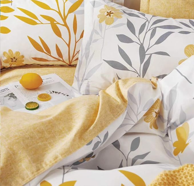 SLEEPBELLA Duvet Cover King Size, 600 Thread Count Cotton Grey Branches and - Image 3