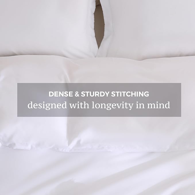 JSD White Duvet Cover Set King Size, 3 Piece Duvet Cover - Image 5