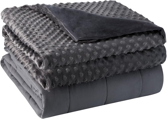 Weighted Blanket with Cover Queen Size Heavy Blanket Removable Soft Grey by BETU