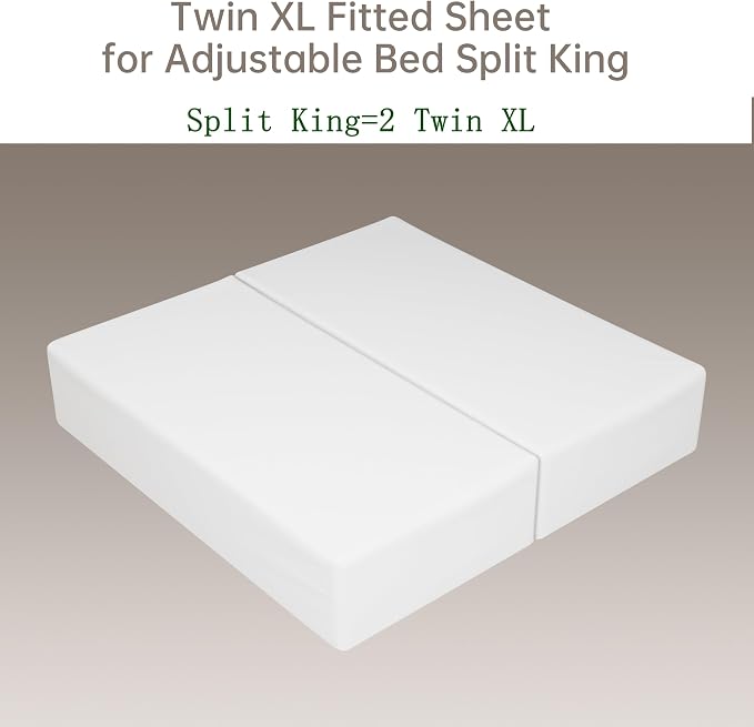 2-Pack 100% Egyptian Cotton Fitted Sheet TwinXL Size, 600 Thread Count Cotton - Image 6