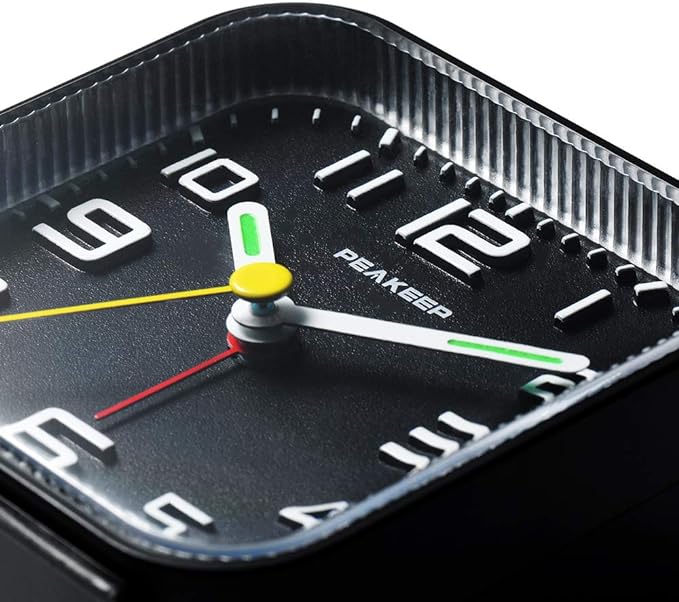 Peakeep 3D Numbers No Tick-Tock Analog Alarm Clock - Image 2