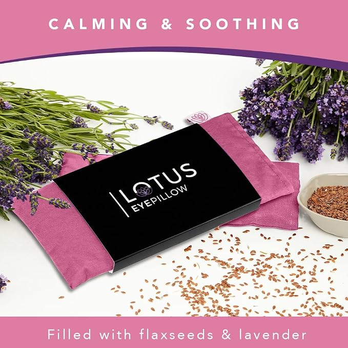 Lotus Weighted Lavender Eye Pillow – Pink Eye Mask - Image 3