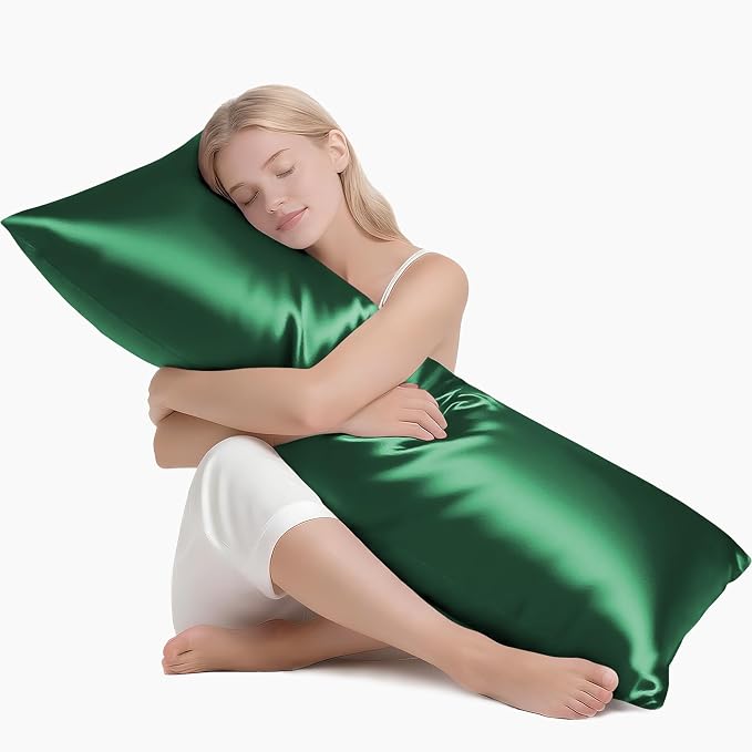 MR&HM Satin Body Pillow Cover, Soft and Breathable Body Pillow Case by MRHM