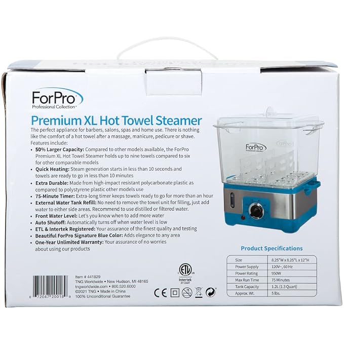 ForPro Professional Collection Premium XL Hot Towel Steamer, 50% Larger Capacity - Image 7