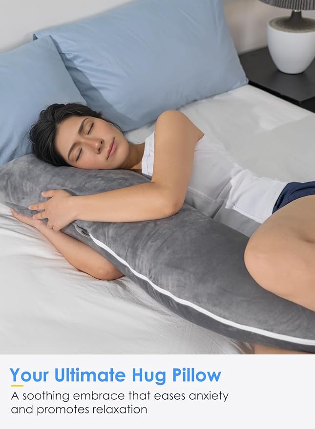 QUEEN ROSE Body Pillow for Side Sleepers, Soft Comfort S Shaped Hug Pillow for - Image 7