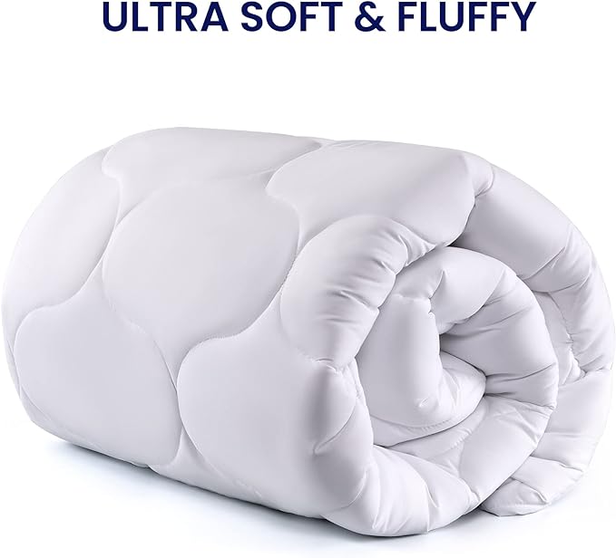 SLEEP ZONE Quilted Fitted King Size Mattress Pad Cover - Image 2