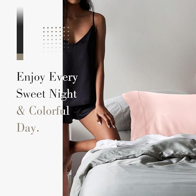 WishSmile Cooling King Pillow Cases Set of 2 Breathable Cool Silky Soft - Image 5