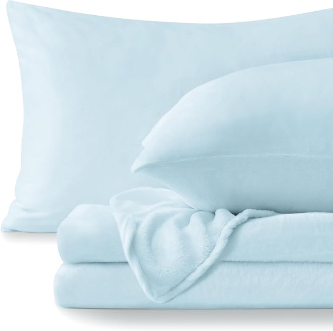 BEDELITE Flannel Sheets Full Size Blue by BEDELITE