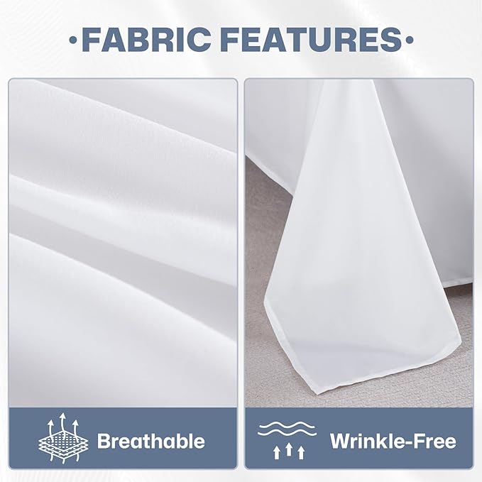 Lavisun Flat Sheets 2 Pack, Hotel Quality Flat Bed Sheets, Brushed Microfiber - Image 4