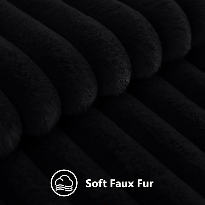 decorUhome Cozy Faux Fur Throw Pillow Covers 22x22 Set of 2 Decorative Soft - Image 2