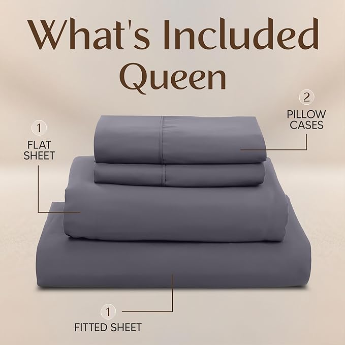 Utopia Bedding Queen Size Sheet Set – 4 Piece Bed Sheets, Soft and Breathable - Image 3