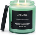 Jasmine Home Scented Candles, 13oz Organic Soy Wax, 76-Hour Clean Burning by Fivefire