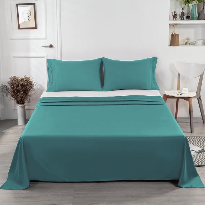 Lirex Full Size Flat Sheet Only，Ultra Soft & Breathable Brushed 1800 - Image 5