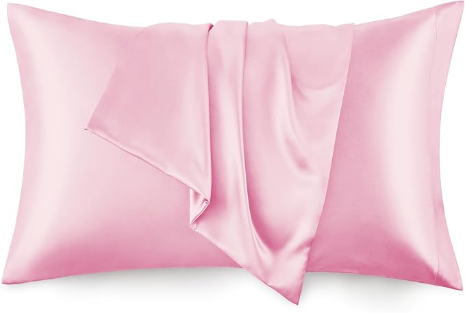 Love's cabin Satin Pillowcase Set of 2 Standard Size 20x26, Cooling Pillow by Lovescabin