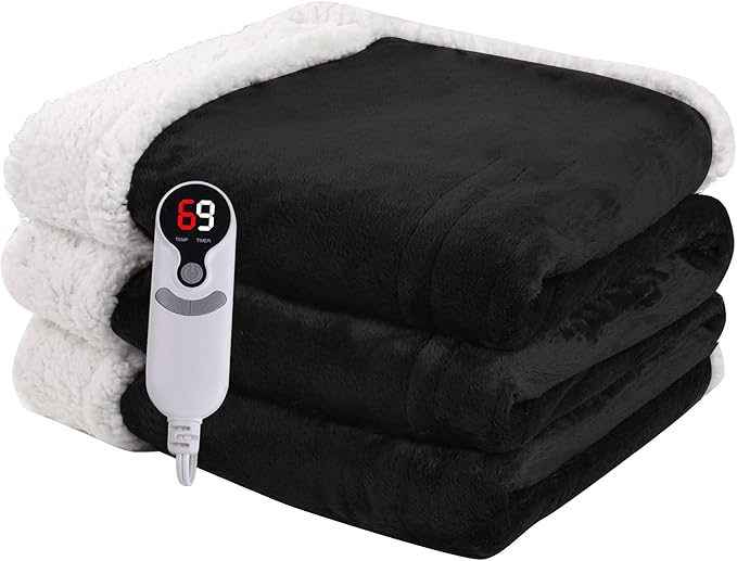 Heated Blanket Electric Blanket Full Size 72''x84'' by Minervada