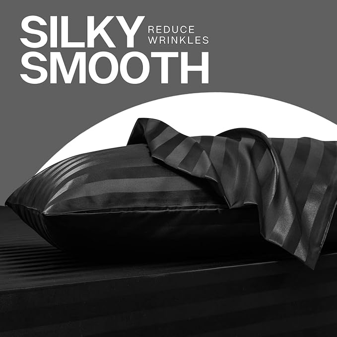 MR&HM Satin Pillowcase for Hair and Skin, Silk Satin Pillowcase 2 Pack - Image 5