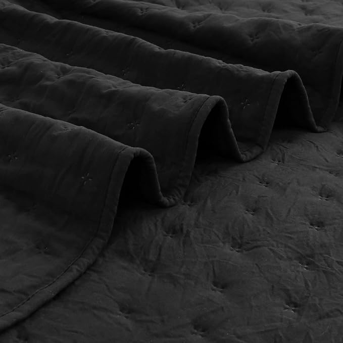 ROARINGWILD Black King Size Quilt Bedding Sets - Image 6