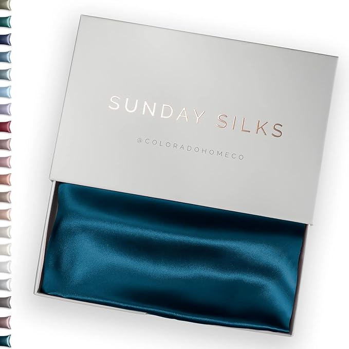 SUNDAYSILKS™ 100% Mulberry Silk Pillowcase, Silk Pillow Cases by ColoradoHomeCo
