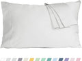 Pillow Cases, Standard Queen Size Cotton Percale Weave Pillowcases, Pre-Shrunk by HOMTEC