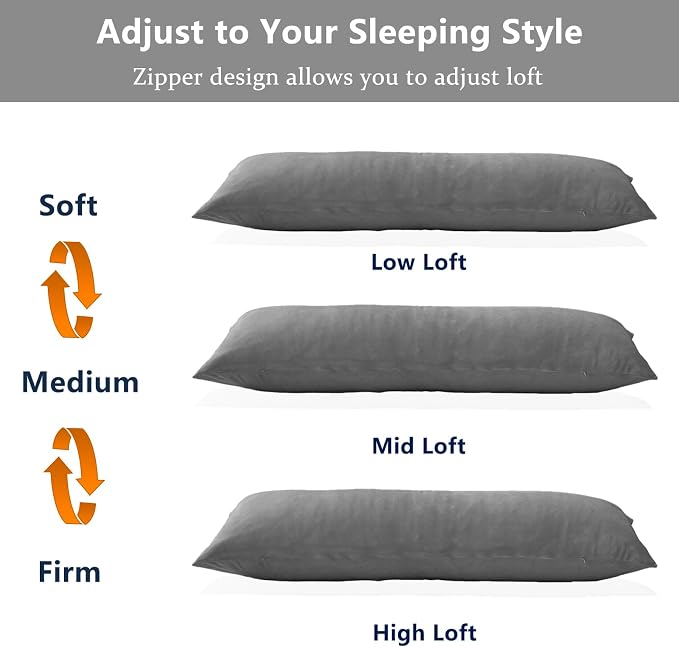 1 MIDDLE ONE Body Pillow, Memory Foam Body Pillows - Image 8