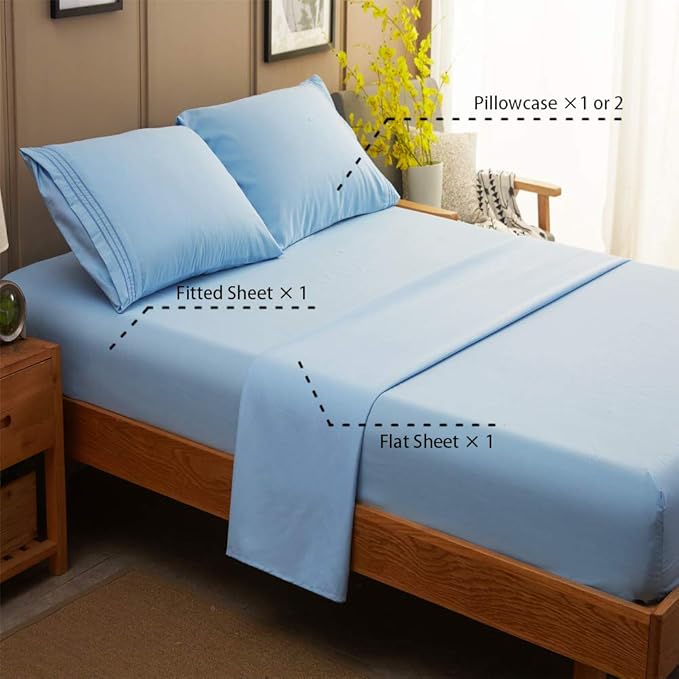 SONORO KATE Bed Sheet Set Super Soft Microfiber 1800 Thread Count Luxury - Image 2