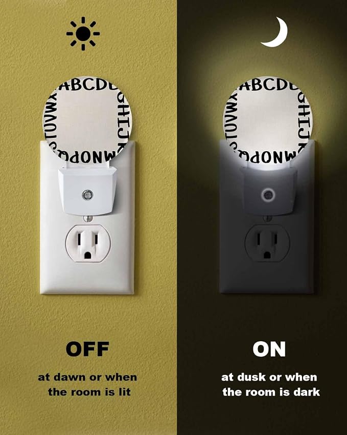 Night Lights Auto Sensor Alphabet Night Light Beige Modern Minimalist Letter - Image 6
