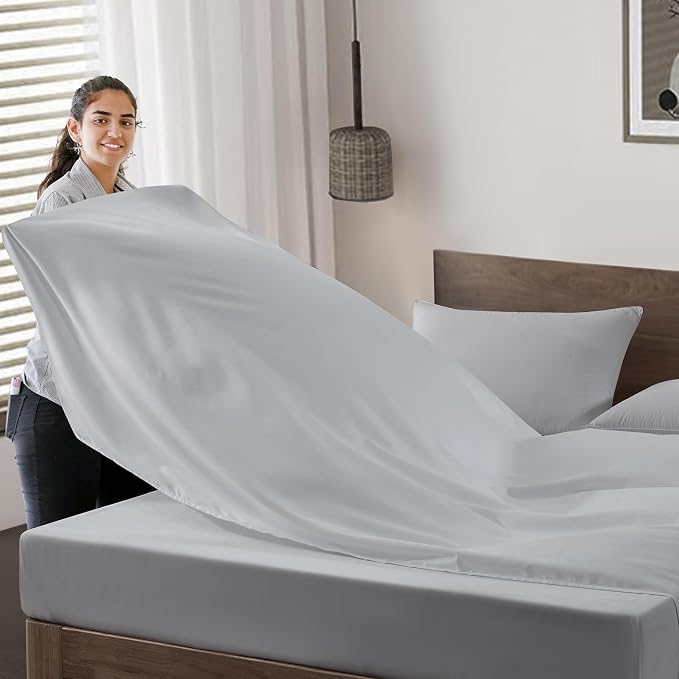 Maple&Stone Full Flat Sheet 6 Pack, Premium Soft & Breathable, Brushed - Image 3