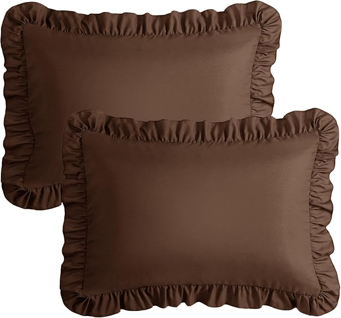 KKJIAF Ruffle Pillow Cases King Size Set of 2, Ruffled Pillow Covers - Image 7