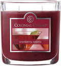 Colonial Candle Cranberry Cosmo Scented Jar Candle, 2 Wick, 3.5 oz, Mottled Wax by ColonialCandle