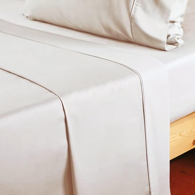 2-Pack Cotton Twin Flat Sheet Only, 600 Thread Count 100% Egyptian Cotton Top - Image 7