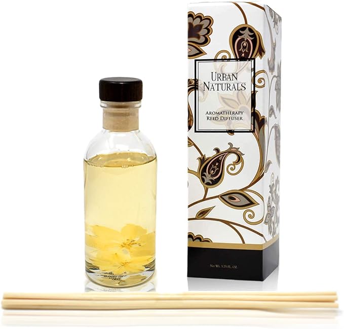 Urban Naturals Vanilla Orchid and Almond Scented Reed Diffuser Oil Set | Rich - Image 2