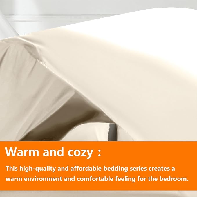 TAIMIT Light Beige King Comforter Set - Image 2