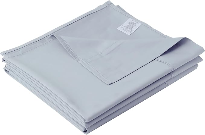 Cotton Cal King Flat Sheet Only, 600 Thread Count 100% Egyptian Cotton Top by ZaizaiHome