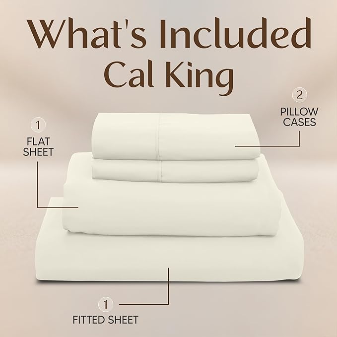 Utopia Bedding California King Size Sheet Set – 4 Piece Bed Sheets, Soft and - Image 3