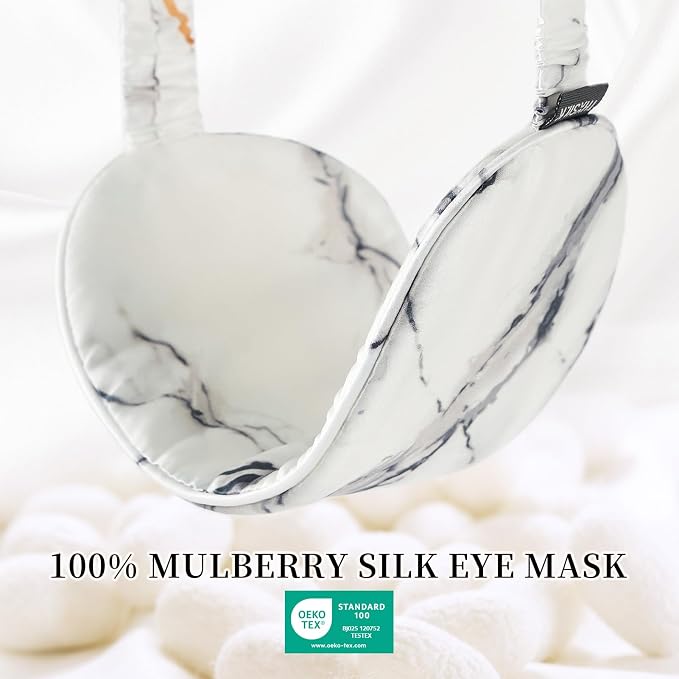 THXSILK Sleep Mask 100% 19 Momme Pure Mulberry Silk Super Smooth Cooling - Image 2