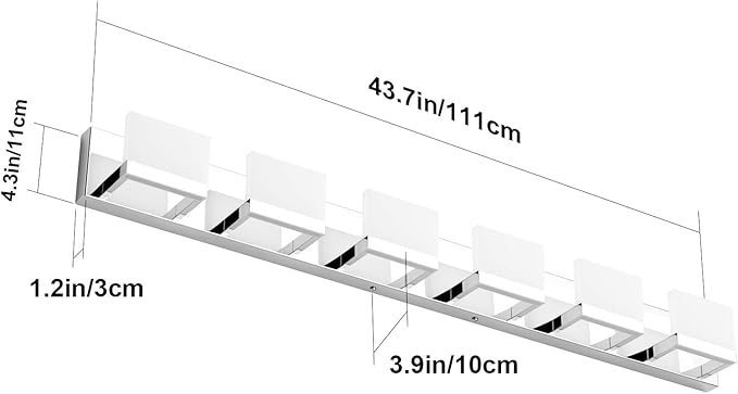 Tipace 6 Lights Dimmable LED Modern Vanity Lights - Image 7