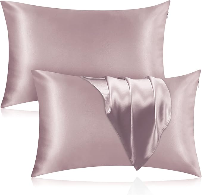 Silk Pillowcase for Hair and Skin, 2 Pack 100% Mulberry Silk Pillowcase 25 Momme by Veaken