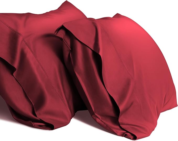 WishSmile Cooling King Pillowcases Set of 2 Breathable Cool Silky Soft Rayon by WishSmile