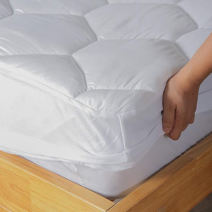 Queen Mattress Pad, 8-21" Deep Pocket Protector Ultra Soft Quilted Fitted - Image 4