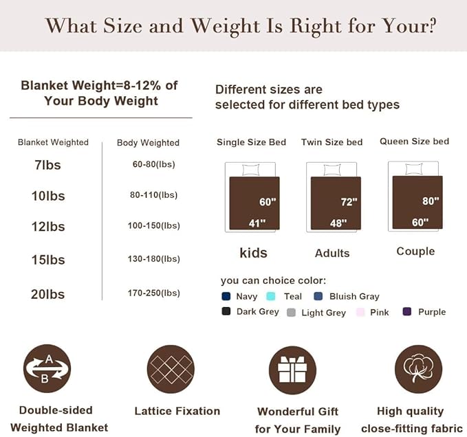 Alomidds Twin Size 12lbs, Weighted Blanket - Image 6